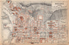 ANCONA vintage town city pianta della città. Italy 1958 old vintage map chart