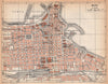 BARI vintage town city pianta della città. Italy 1958 old vintage map chart
