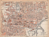 CATANIA vintage town city pianta della città. Italy 1958 old vintage map chart