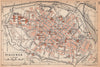PIACENZA vintage town city pianta della città. Italy 1958 old vintage map