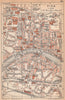 PISA vintage town city map plan pianta della città. Italy 1958 old vintage