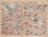 ROMA ROME Quirinale vintage town city pianta della città. Italy 1958 old map