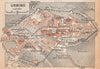 URBINO vintage town city pianta della città. Italy 1958 old vintage map chart