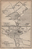 FRÈJUS. Vintage plan of the modern town and Roman FORUM JULII. Var 1925 map