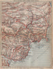 CÔTE D'AZUR. St Raphaël Cannes Antibes Grasse. Var Alpes-Maritimes 1925 map