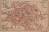 TOURNAI. Vintage town city map plan de la ville. Belgium 1920 old antique