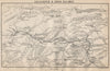 Callander & Oban Railway. Loch Awe Loch Tay. Scotland 1886 old antique map