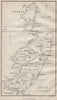 Isles of Iona & Staffa. Scotland 1886 old antique vintage map plan chart