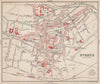 EVREUX antique town city plan de la ville. Eure 1913 old map chart