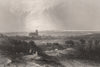 City of Ulm from the heights, Baden-Württemberg. Danube Donau. BARTLETT 1840