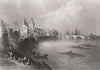 Walls and bridge of Ulm, Baden-Württemberg. Danube Donau. BARTLETT 1840 print
