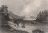 Grein, on the Danube, Austria. Donau. BARTLETT 1840 old antique print picture