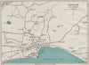 CRICCIETH AND ENVIRONS vintage town/city plan. Wales. WARD LOCK 1923 old map