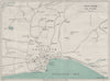 CRICCIETH AND ENVIRONS vintage town/city plan. Wales. WARD LOCK 1935 old map