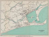 PWLLHELI  vintage town/city plan. Wales. WARD LOCK 1948 old vintage map chart