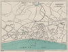 SANDOWN vintage town/city plan. Isle of Wight. WARD LOCK 1922 old antique map