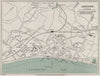 SANDOWN vintage town/city plan. Isle of Wight. WARD LOCK 1932 old vintage map