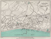 SANDOWN vintage town/city plan. Isle of Wight. WARD LOCK 1939 old vintage map
