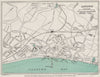 SANDOWN vintage town/city plan. Isle of Wight. WARD LOCK 1948 old vintage map