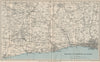 SUSSEX COAST/South Downs. Bognor Regis-Littlehampton-Worthing-Brighton 1933 map