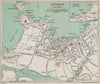 NEWQUAY vintage town/city plan. Cornwall. WARD LOCK 1936 old vintage map chart