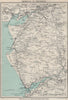 SNOWDONIA COAST. Barmouth-Porthmadog. Ffestiniog Dolgellau. WARD LOCK 1913 map