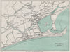 PWLLHELI vintage town/city plan. Wales. WARD LOCK 1936 old vintage map chart
