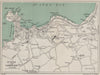 ST. IVES AND CARBIS BAY vintage town/city plan. Cornwall. WARD LOCK 1934 map