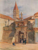 One of the Gates of Trau (now Trogir), Croatia, by Walter Tyndale 1925 print