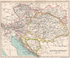 Austria-Hungary. Bosnia Croatia. BARTHOLOMEW 1904 old antique map plan chart