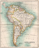 South America. Brazil Bolivia &c. BARTHOLOMEW 1904 old antique map plan chart
