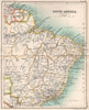 NE South America. British Guiana Dutch Guiana French Guiana. Brazil 1904 map