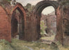 Ruins of St. John's Church, east end, Chester, by Edward Harrison Compton 1910