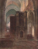 St. Werburgh's Shrine, Chester, by Edward Harrison Compton 1910 old print