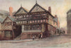 The Falcon Inn, Chester, by Edward Harrison Compton 1910 old antique print