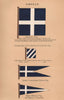 GREECE FLAGS. Vice/Rear Admiral. Division Captain. Senior Officer 1916 print