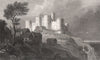 Harlech Castle, Merionethshire, Wales, by Henry Gastineau. Snowdonia 1835