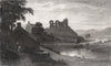 Newcastle Emlyn, Cardiganshire, Wales, by Henry Gastineau 1835 old print