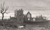 Lamphey Bishop's Palace, Pembrokeshire, Wales, by Henry Gastineau 1835 print