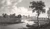 Cardiff, Glamorganshire, Wales, by Henry Gastineau 1835 old antique print