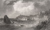 Tenby, Pembrokeshire, Wales, by Henry Gastineau 1835 old antique print picture