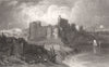 Chepstow from the Bridge, Monmouthshire, Wales, by Henry Gastineau 1835 print