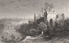 Chepstow Castle, Monmouthshire, Wales, by Henry Gastineau 1835 old print