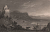Grongar Hill, Carmarthenshire, Wales, by Henry Gastineau 1835 old print