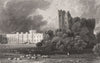 Cardiff Castle, Glamorganshire, Wales, by Henry Gastineau 1835 old print