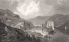 Solva, Pembrokeshire, Wales, by Henry Gastineau 1835 old antique print picture