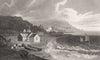 Dinas Cross, Pembrokeshire, Wales, by Henry Gastineau 1835 old antique print