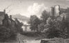 Brecon, Brecknockshire, Wales, by Henry Gastineau 1835 old antique print