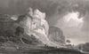 Carreg Cennen Castle, Carmarthenshire, Wales, by Henry Gastineau 1835 print