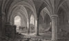 The Crypt, Neath Abbey, Glamorganshire, Wales, by Henry Gastineau 1835 print